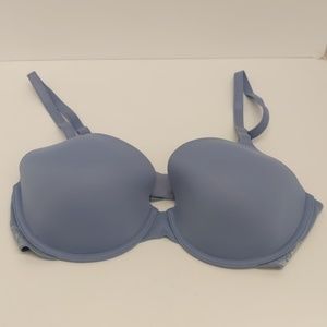 34D Pink by Victoria Secret denim blue Bra